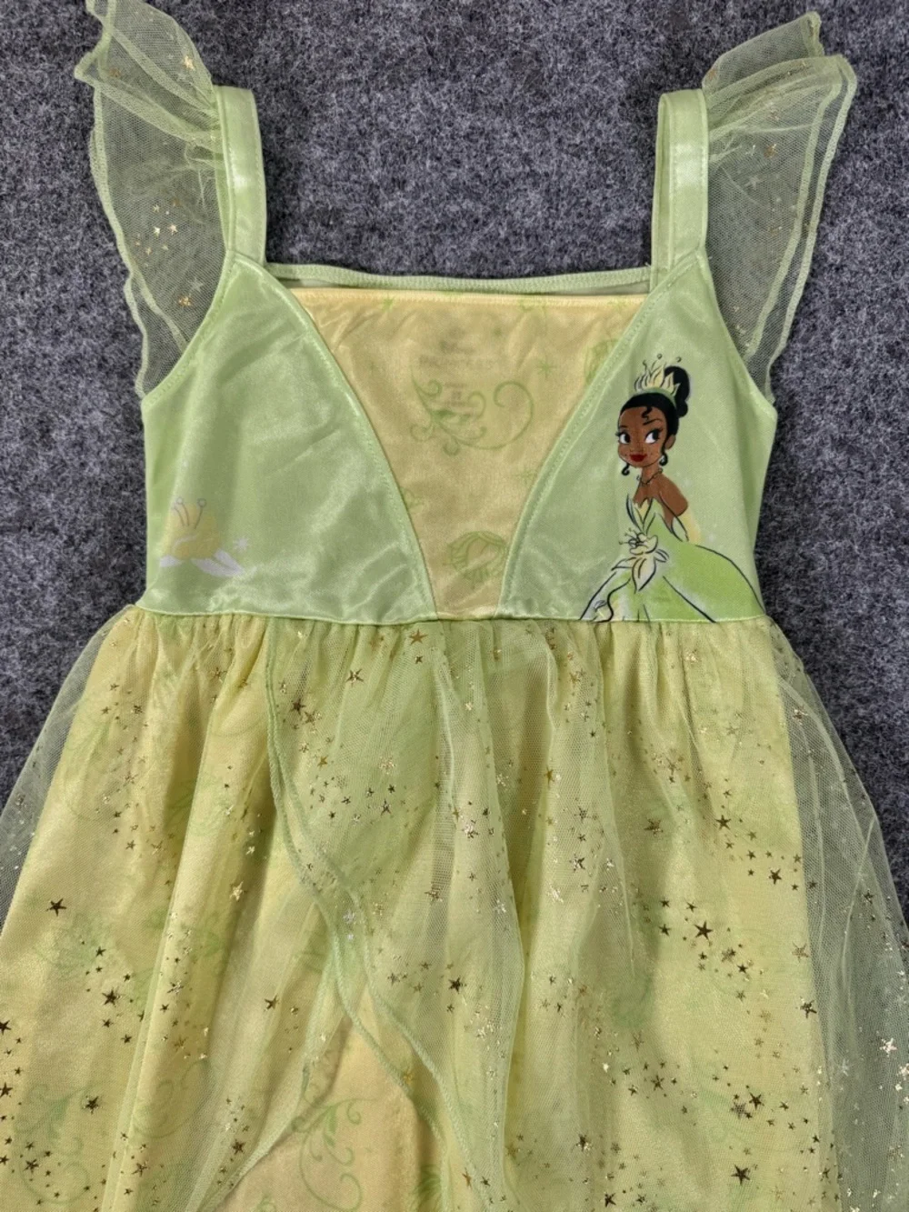 Disney Store Girls Tiana Deluxe Nightgown The Princess & the Frog Green Size 5T - Picture 2 of 6